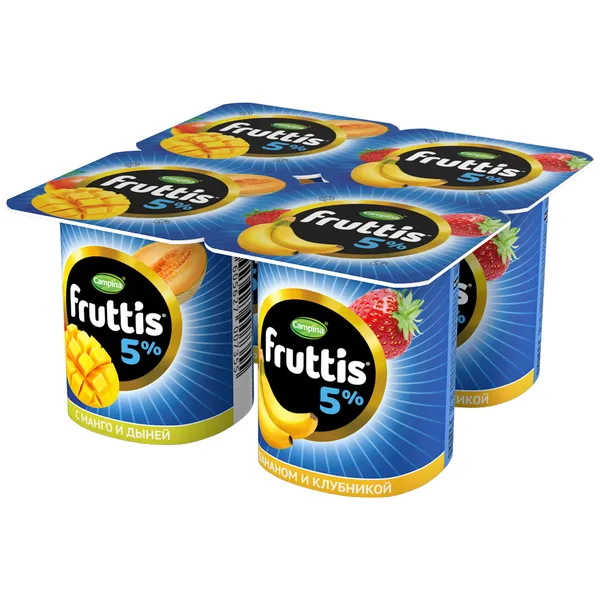 Йогуртный продукт Fruttis персик, маракуйя, ананас, дыня 5% 115 г - image 3