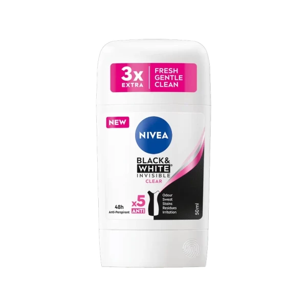 Nivea Дезодорант-стик Black&White Clear 50 мл - image 1
