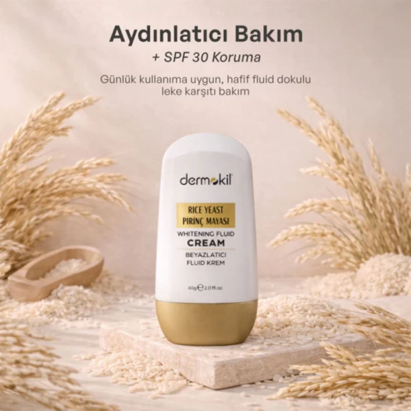 Dermokil Crema fluida de albire cu extract de orez 30 SPF, 60 g - image 3