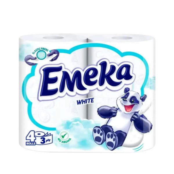 Туалетная бумага Emeka White 3 слоя 4 рулона - image 1