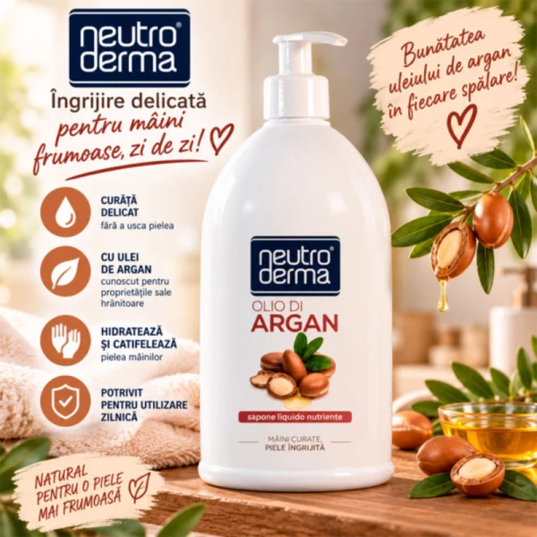 NeutroDerma Жидкое мыло 1л Аргановое Масло - image 2