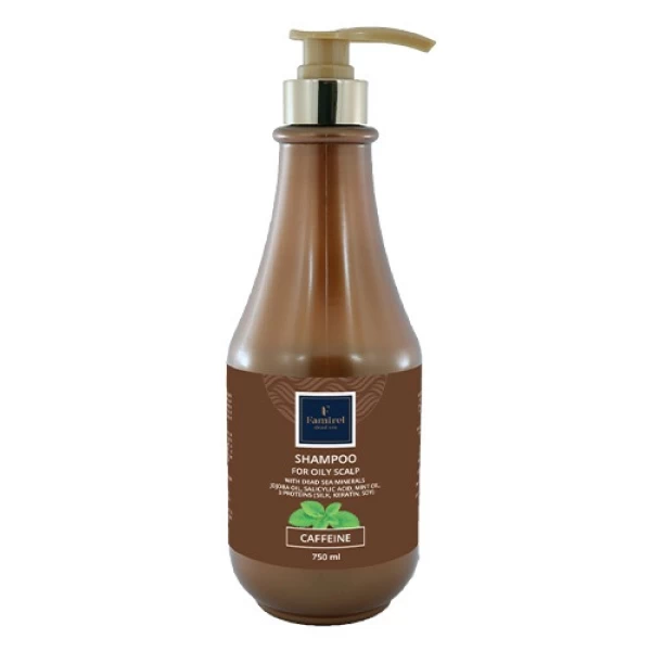 Famirel Sampon pentru scalp gras cu Cofeina, Menta si Minerale din Marea Moarta, 750ml - image 2