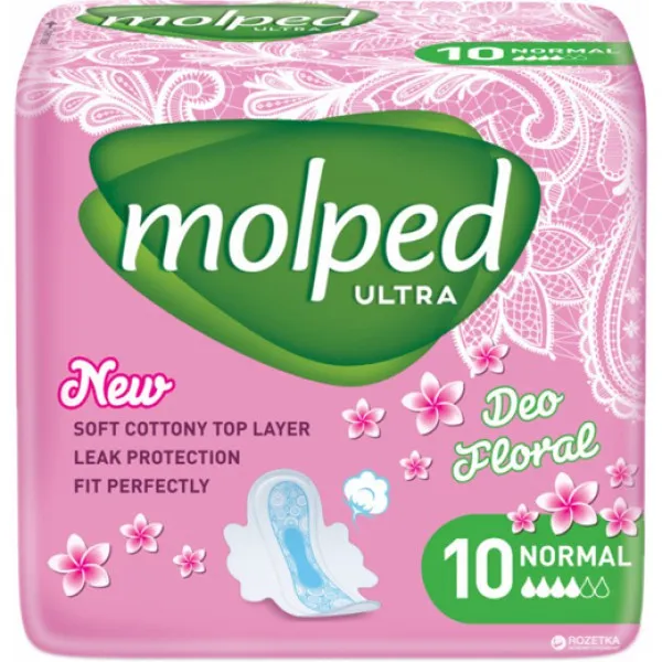 M-2 Molped Absorbante Ultra Normal 10buc FLORAL - image 2