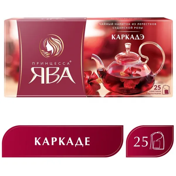 Чайный напиток красный Принцесса Ява Каркад 25пак - image 3