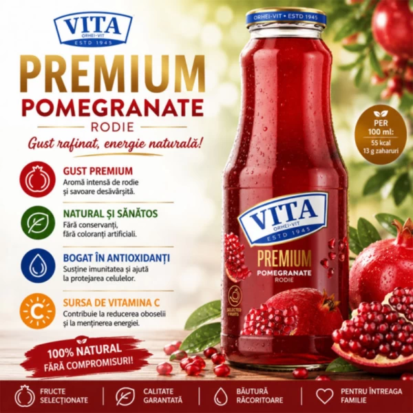 Vita Premium suc de rodii (Sticla) 1000 ml - image 2