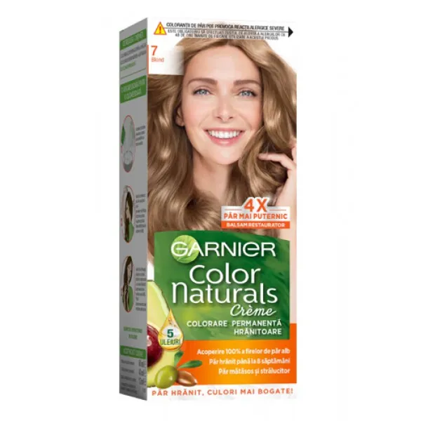 Стойкая краска для волос с аммиаком Garnier Color Naturals 7 Blond - image 1