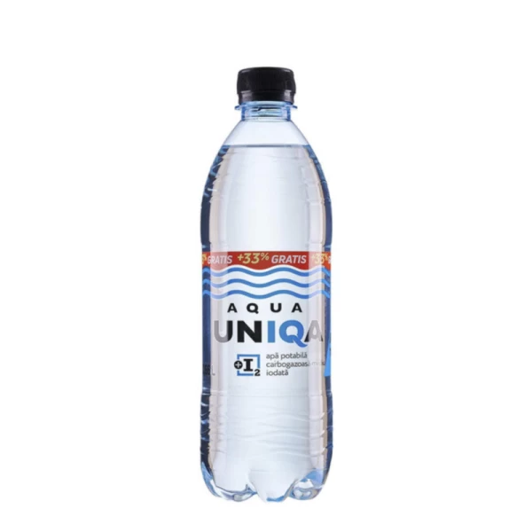 Газированная йодированная вода Aqua Uniqa 0,66 л - image 1