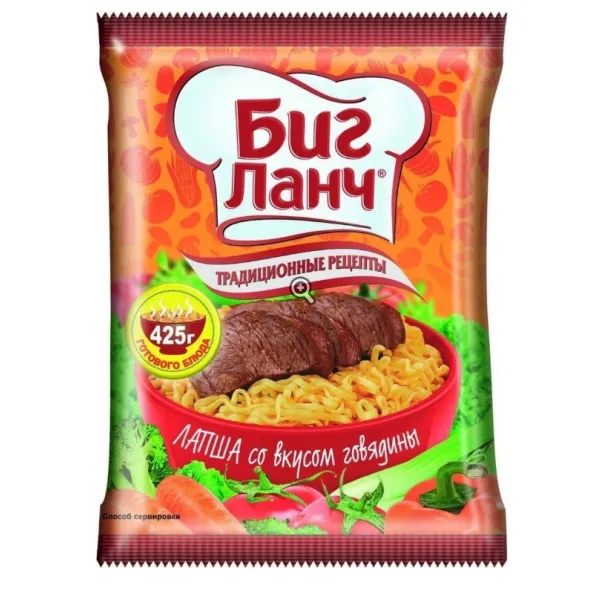 Лапша Биг Ланч Говядина традиционные рецепты 75 г - image 1
