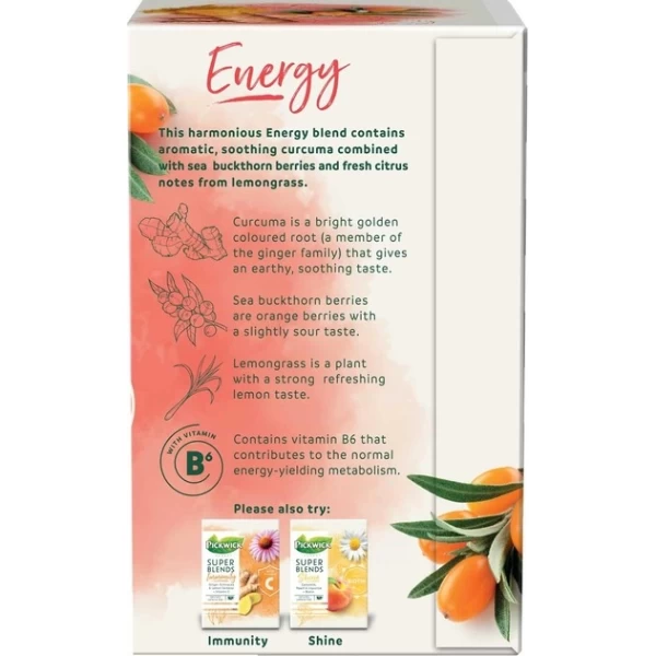 Pickwick Чай травяной Pickwick Energy 15 пакетиков - image 3