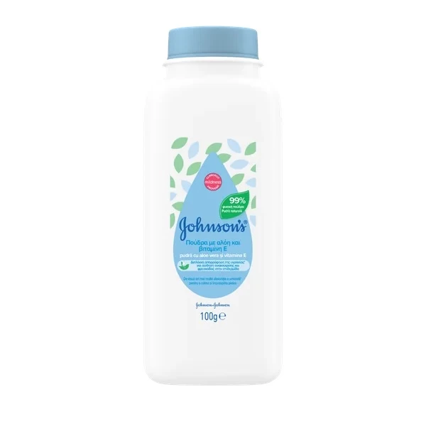 Pudra cu Aloe Vera si Vitamina E, 100 g, Johnson&Johnson - image 1