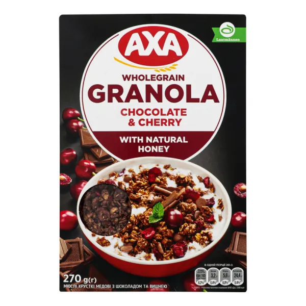 AXA Musli cu miere, ciocolata si visina 270g - image 1