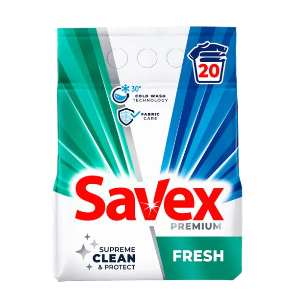 Savex Detergent automat 2 kg Premium Fresh - image 1