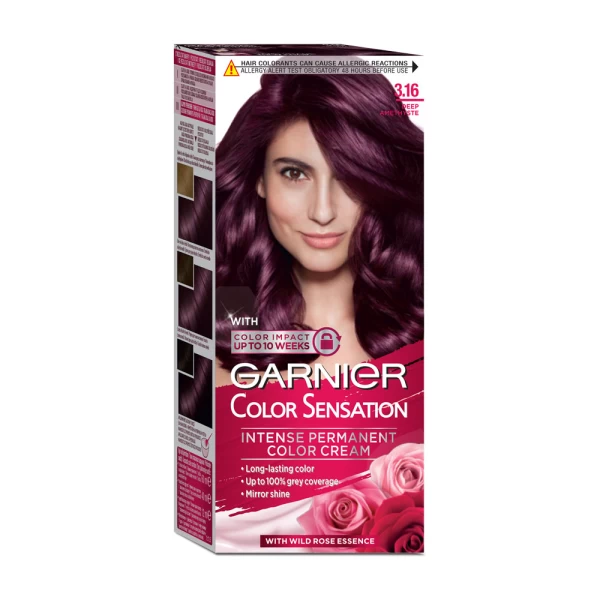 Стойкая краска для волос с аммиаком Garnier Color Sensation 3.16 Deep Amethyst - image 1