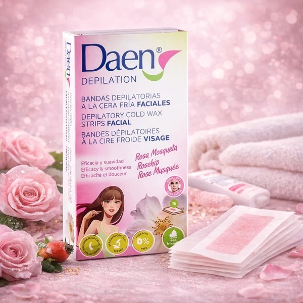 Daen Удаление волос на лице полосками холодного воска - Шиповник - image 2