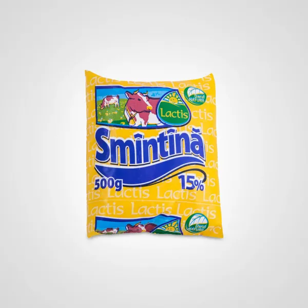 Сметана Lactis 15%, 500г (пакет) - image 2