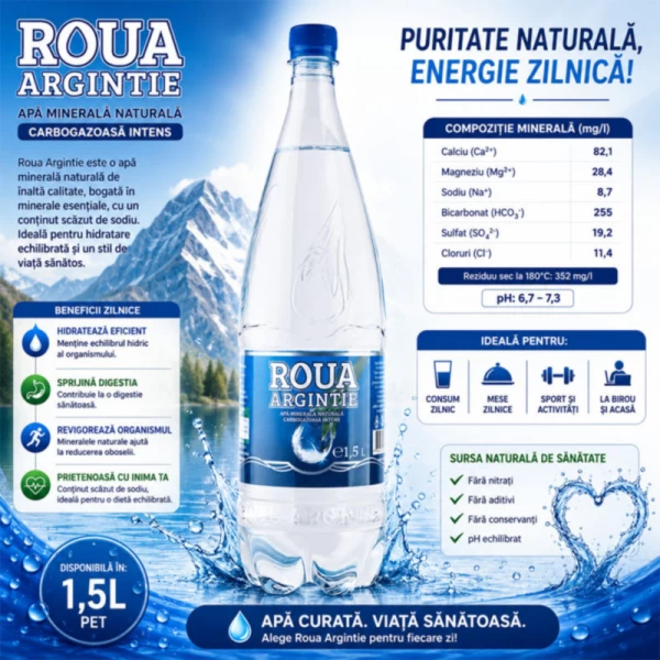 Roua Argintie Минеральная газированная вода 1,5 л - image 2