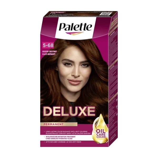 Palette Deluxe краска для волос 5-68 золотистый лесной орех, 50 мл - image 1