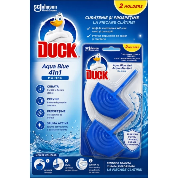Duck Odorizant toaleta Aqua Blue 4in1 Marine 2x36gr - image 3