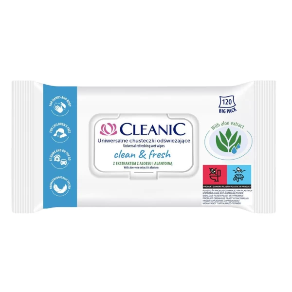 Cleanic servetele umede 120 buc Clean & Fresh - image 1