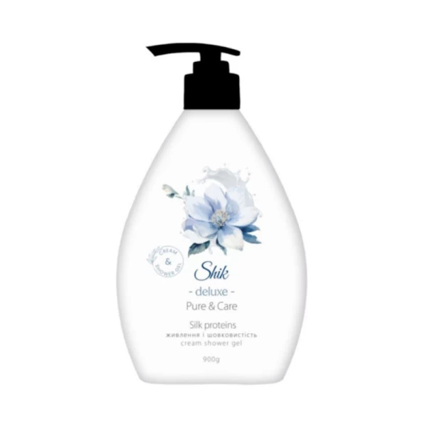 Крем-гель для душа Shik De Luxe Pure&Care Протеины шелка 900 мл - image 1