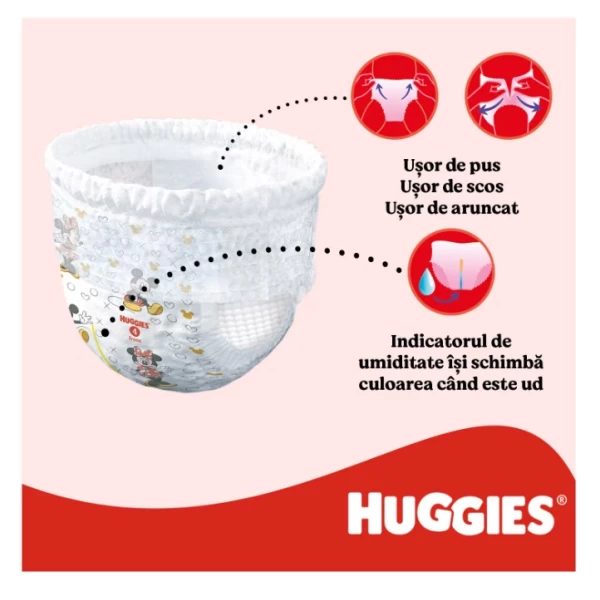 Huggies Little Movers Scutece chilotel №6,16-22kg, pentru baieti 44 buc - image 3