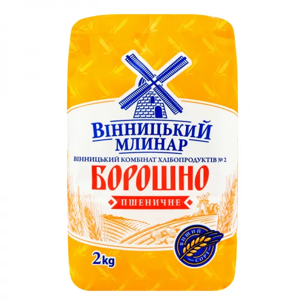 Мука пшеничная Вінницький Млинар м/у 2кг - image 1