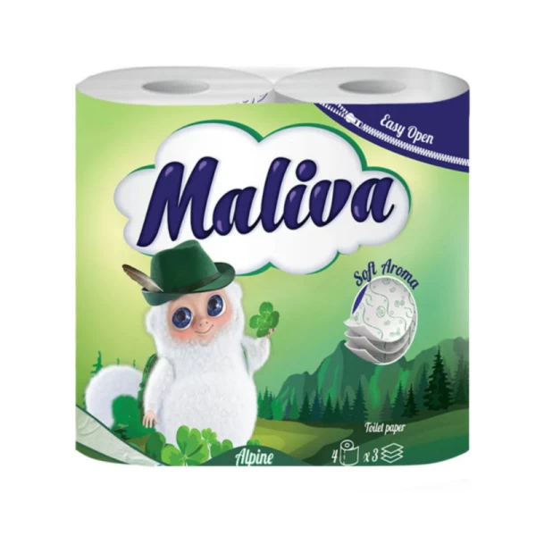 Maliva Hartie igienica 4 role 3 straturi Alpine - image 1