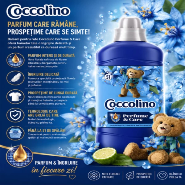 Coccolino Кондиционер для белья Страстоцвет и Бергамот (51 стирок) 1,275 л - image 2