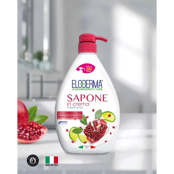 Eloderma Мыло-крем жидкое с дозатором Гранатовый лайм 1 л - image 3
