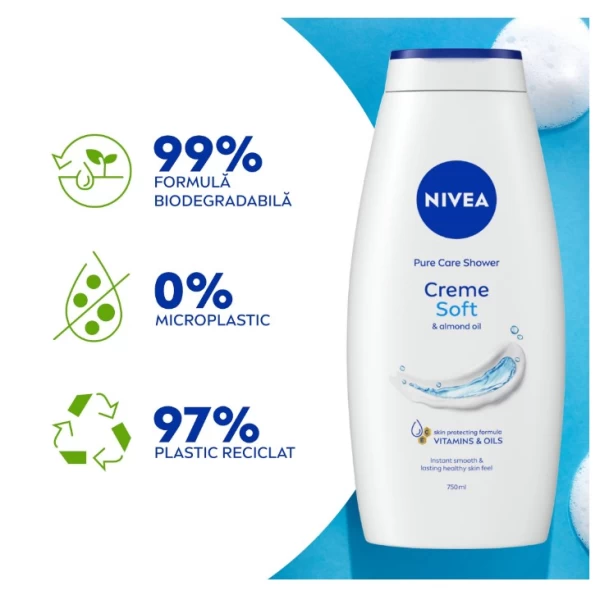 Nivea Gel de dus Creme Soft 750 ml - image 3