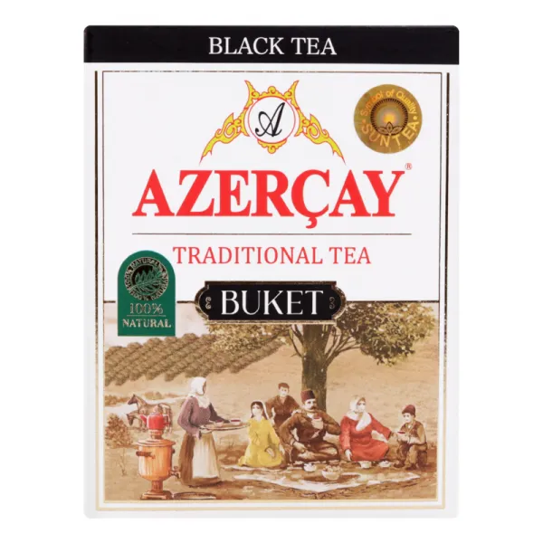 Ceai negru cu frunze lungi Azerchay Buchet frunze, 100 g - image 1