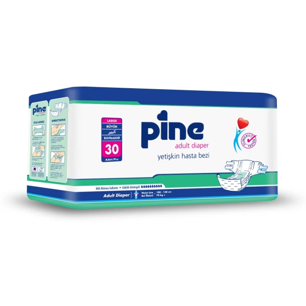 Pine Подгузники для взрослых L, 100-150 см, 70+ кг, 30 шт - image 1