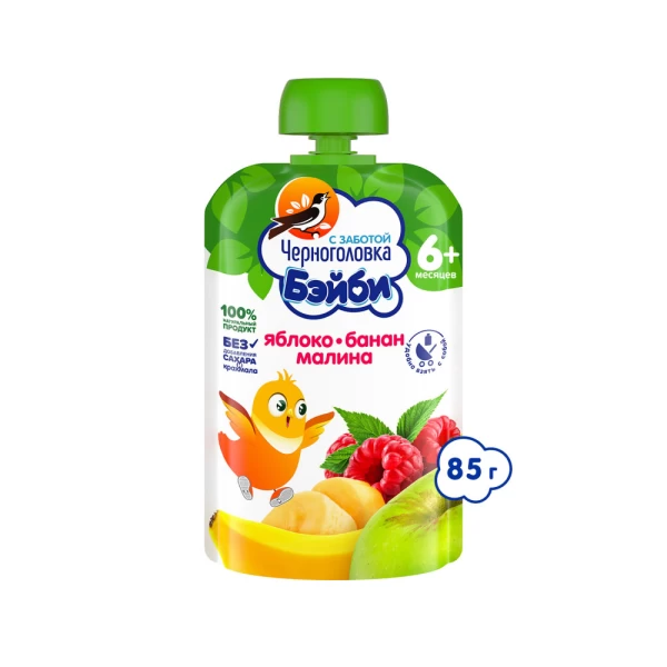 Chernogolovka Piure Mar, Banana, Zmeura (6 luni) 85g - image 1