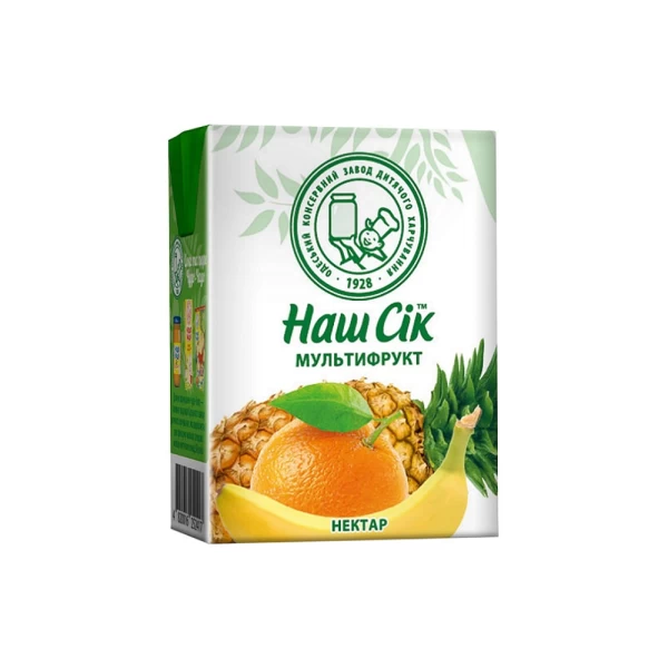 Нектар Наш Сік Мультифрукт 200 мл - image 1
