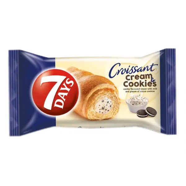 Круассан 7 Days 80 g Vanilla Cream & Cookies - image 1