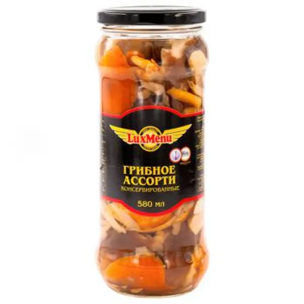 Lux Menu грибы разные консервированные 580 мл - image 1