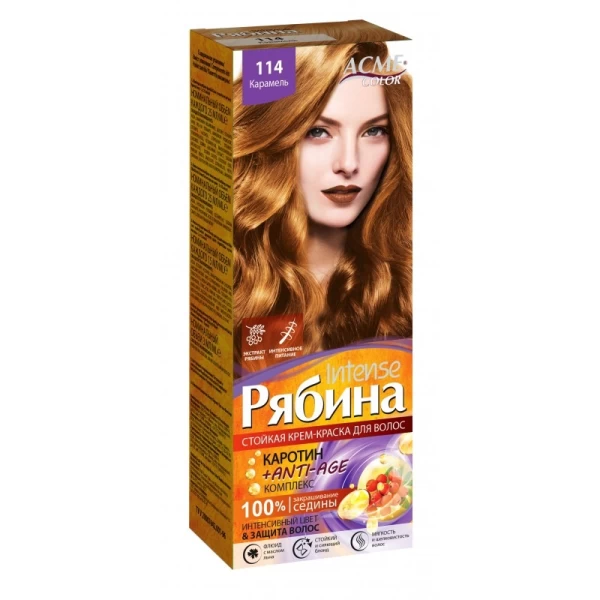 Vopsea pentru par ACME Riabina Intense, 114 - Caramela, 100 ml - image 1