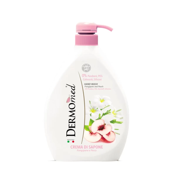 DermoMed Sapun-crema lichid 1L Frangipan si piersica alba - image 1