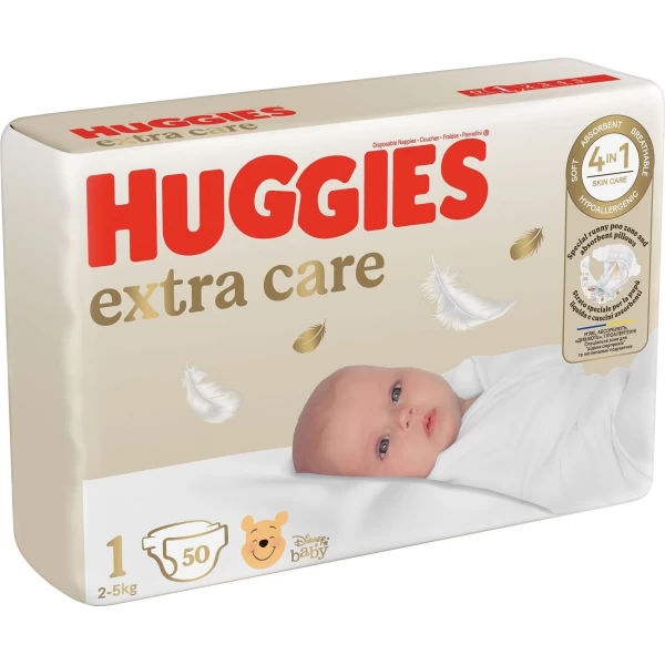 Huggies Scutece Extra Care 1 (2-5 kg) 50 buc - image 1