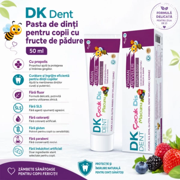Dk Dent Pasta de dinti pentru copii cu fructe de padure 50 ml - image 2