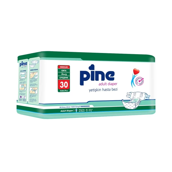 Pine Подгузники для взрослых M, 85-125 см, 50-75 кг, 30 шт - image 1
