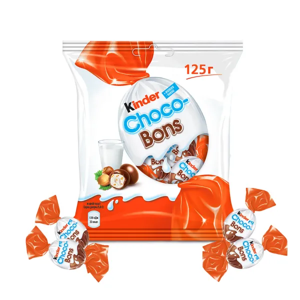 Конфеты Kinder Schoko-Bons из молочного шоколада с молочно-ореховой начинкой 125 г - image 2