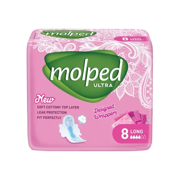 Женские гигиенические прокладки Molped Ultra Long 8 шт - image 1