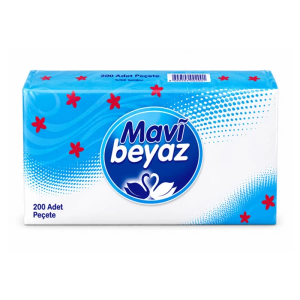 Mavi Beyaz Servetele 30x30 200buc - image 1