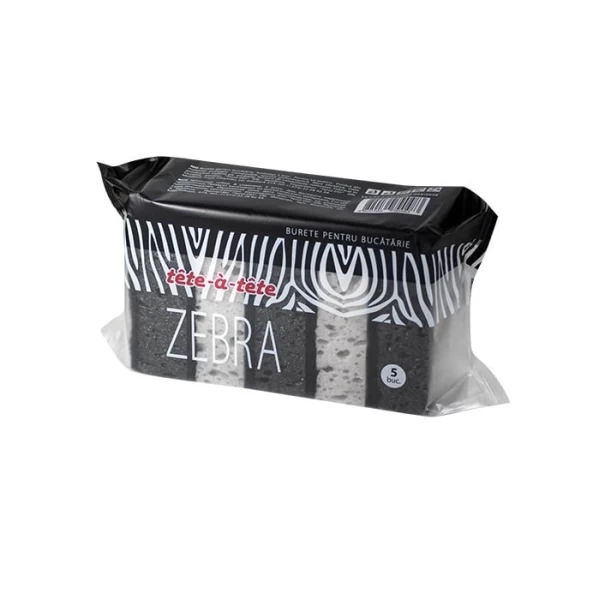 Губки кухонные 5 шт TETE-A-TETE Zebra - image 1
