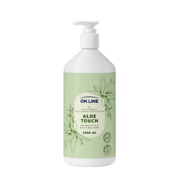 On Line Gel dus Aloe Touch 2in1 cu glicerina si vitamina E 1000ml - image 1
