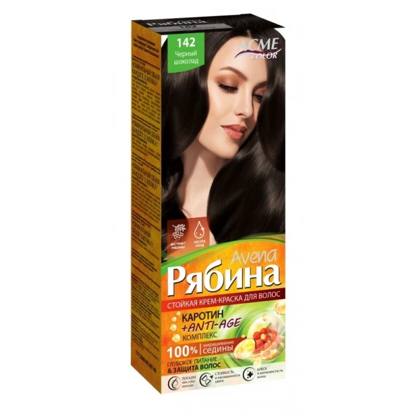 Vopsea pentru par ACME Riabina Avena, 142 - Ciocolata neagra, 100 ml - image 1