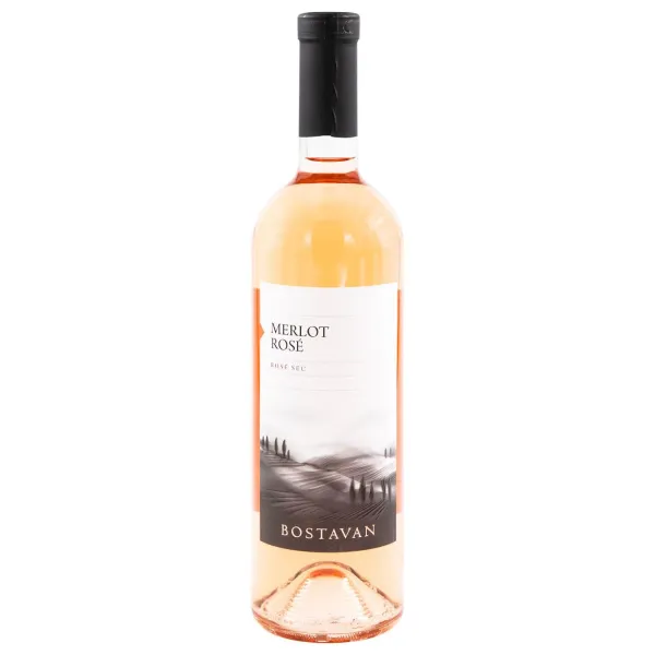 Вино Bostavan Merlot Rose розовое сухое 0,75л - image 1
