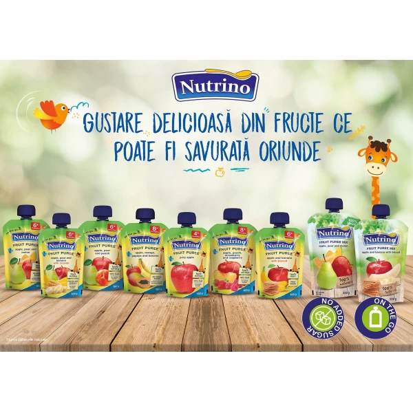 Nutrino Piure din mere, mango, papaya si banane (8 luni) 100g - image 2