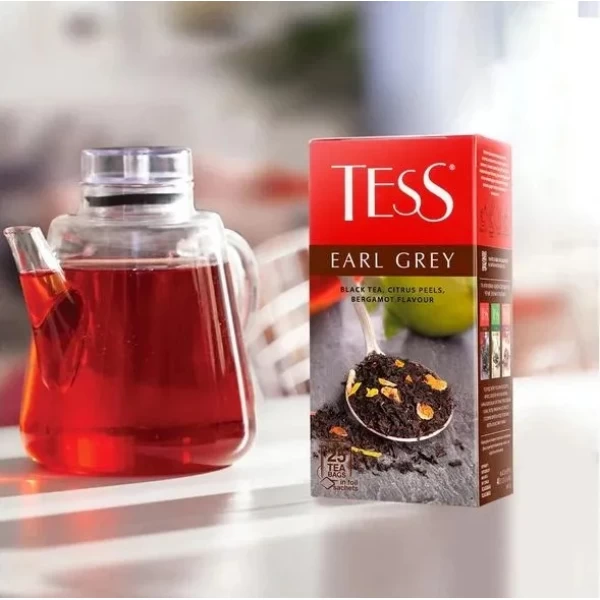 Tess Чай черный Earl Grey с бергамота, 25 пакетиков по 1,8 г - image 2
